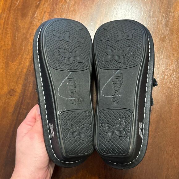 Alegria by PG Lite Leather Black Floral Clinic Mules Clogs Women’s US 8 / 8.5 EU - Picture 7 of 8